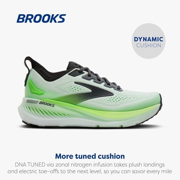 Brooks Men’s Glycerin GTS 23 Supportive Running Brooks Men's Green Running Shoes - Picture 6 of 11